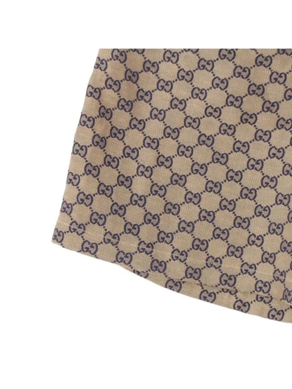 Gucci GG Supreme Linen Shorts Blue Beige 44